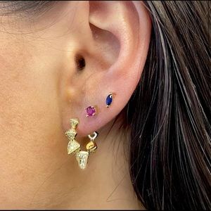 Spike huggie earrings